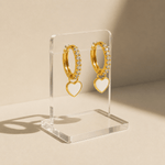 J'ador Paris Earrings Heart Huggies