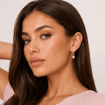 J'ador Paris Earrings Heart Huggies