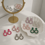 J'ador Paris Earrings Rhinestone Crystal Drop Earrings