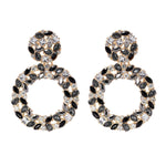 J'ador Paris Earrings Black Rhinestone Crystal Drop Earrings