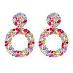 J'ador Paris Earrings Multicolor Rhinestone Crystal Drop Earrings