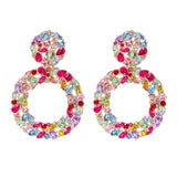 J'ador Paris Earrings Multicolor Rhinestone Crystal Drop Earrings