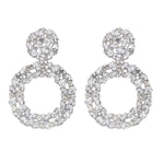J'ador Paris Earrings White Rhinestone Crystal Drop Earrings