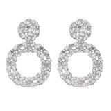 J'ador Paris Earrings White Rhinestone Crystal Drop Earrings