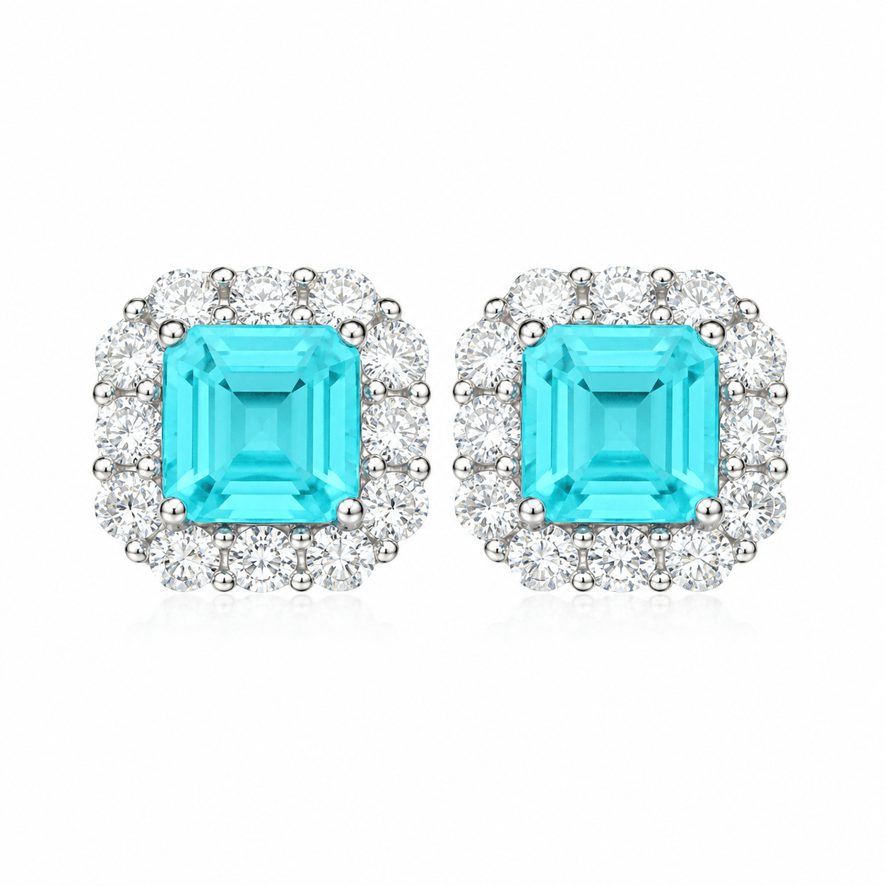 J'ador Paris Earrings Square Paraiba Tourmaline Earrings