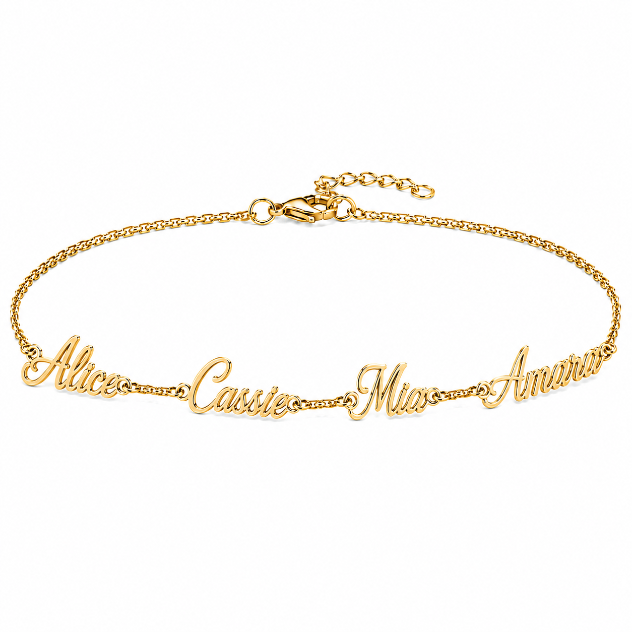 J'ador Paris Gold / 4 Names Multiple Name Bracelet