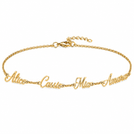 J'ador Paris Gold / 4 Names Multiple Name Bracelet