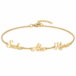 J'ador Paris Gold / Triple Names Multiple Name Bracelet