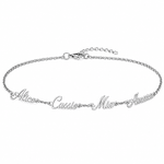 J'ador Paris Silver / 4 Names Multiple Name Bracelet