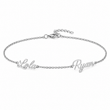 J'ador Paris Silver / Two Names Multiple Name Bracelet