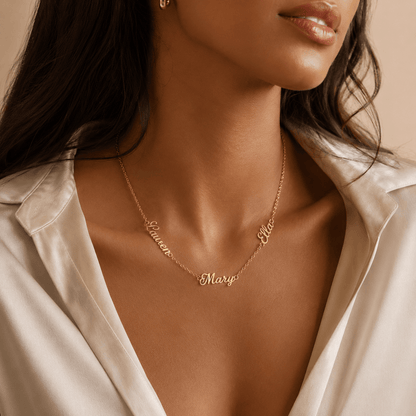 J'ador Paris Multiple Name Necklace