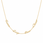 J'ador Paris Gold / 4 Names Multiple Name Necklace
