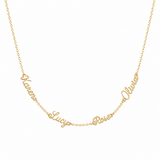J'ador Paris Gold / 4 Names Multiple Name Necklace