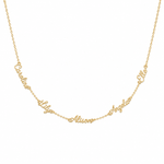 J'ador Paris Gold / 5 Names Multiple Name Necklace