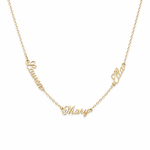 J'ador Paris Gold / Triple Names Multiple Name Necklace