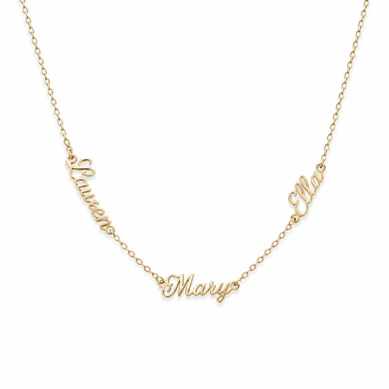 J'ador Paris Gold / Triple Names Multiple Name Necklace