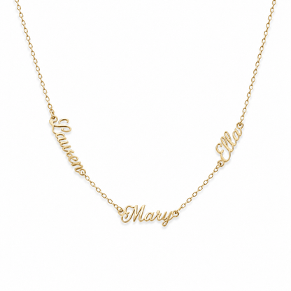J'ador Paris Gold / Triple Names Multiple Name Necklace