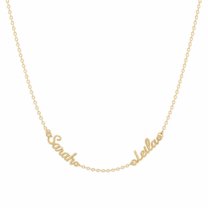 J'ador Paris Gold / Two Names Multiple Name Necklace
