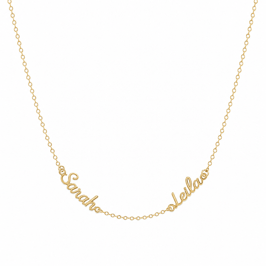 J'ador Paris Gold / Two Names Multiple Name Necklace