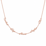 J'ador Paris Rose gold / 5 Names Multiple Name Necklace