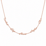 J'ador Paris Rose gold / 5 Names Multiple Name Necklace