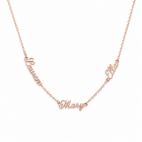 J'ador Paris Rose gold / Triple Names Multiple Name Necklace