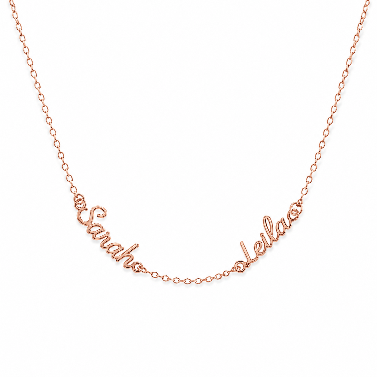 J'ador Paris Rose gold / Two Names Multiple Name Necklace