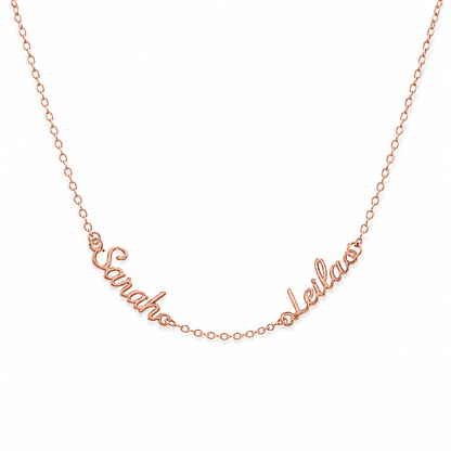 J'ador Paris Rose gold / Two Names Multiple Name Necklace