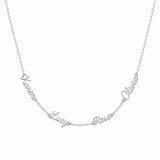 J'ador Paris Silver / 4 Names Multiple Name Necklace