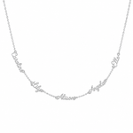 J'ador Paris Silver / 5 Names Multiple Name Necklace