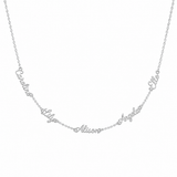 J'ador Paris Silver / 5 Names Multiple Name Necklace