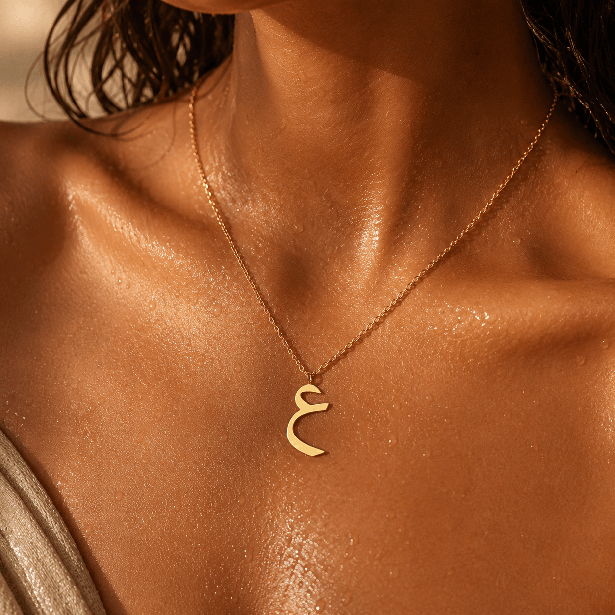 J'ador Paris Necklaces Arabic Initial Necklace