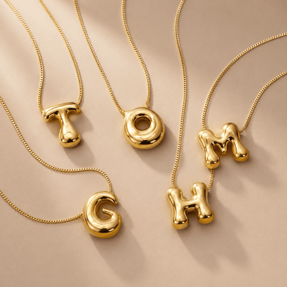 J'ador Paris Necklaces Bubble Initial Necklace