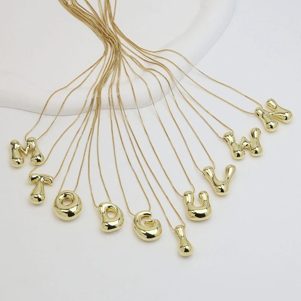 J'ador Paris Necklaces Bubble Initial Necklace