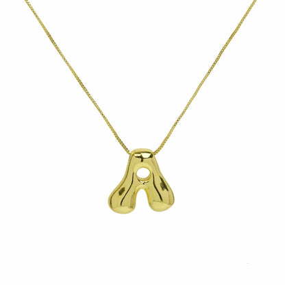 J'ador Paris Necklaces Gold / A Bubble Initial Necklace