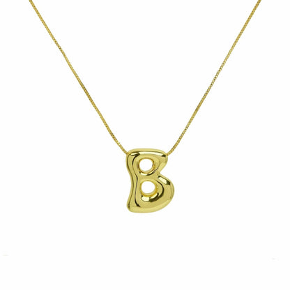 J'ador Paris Necklaces Gold / B Bubble Initial Necklace