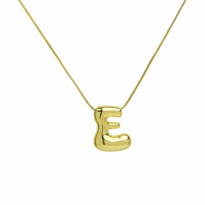 J'ador Paris Necklaces Gold / E Bubble Initial Necklace