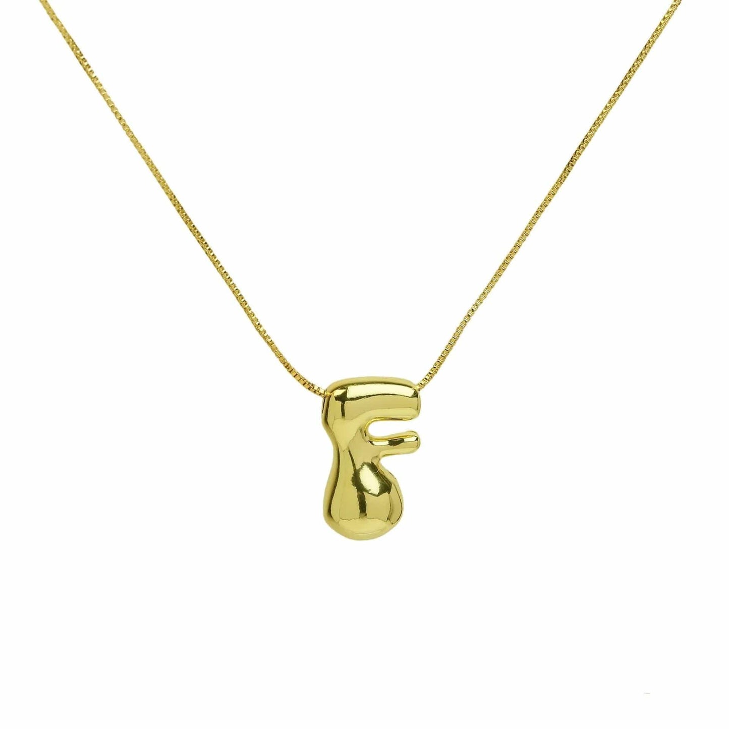 J'ador Paris Necklaces Gold / F Bubble Initial Necklace