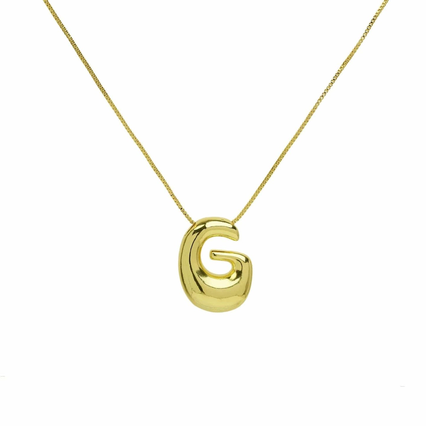 J'ador Paris Necklaces Gold / G Bubble Initial Necklace