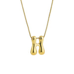 J'ador Paris Necklaces Gold / H Bubble Initial Necklace