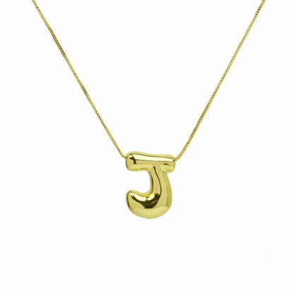 J'ador Paris Necklaces Gold / J Bubble Initial Necklace