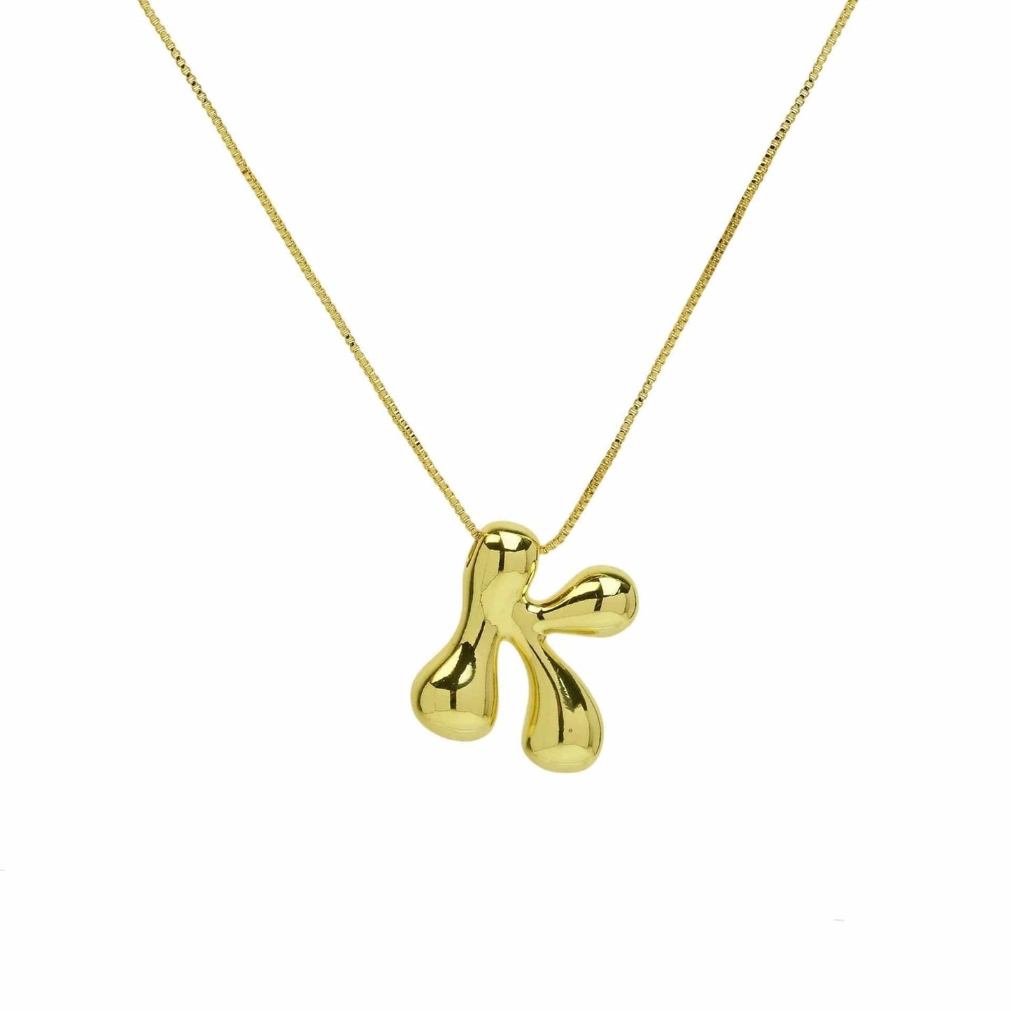 J'ador Paris Necklaces Gold / K Bubble Initial Necklace