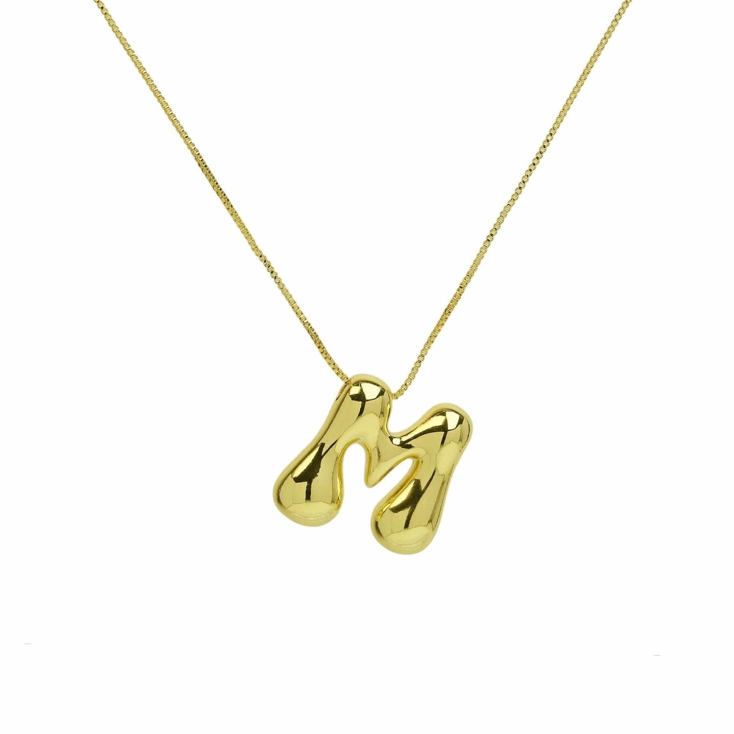 J'ador Paris Necklaces Gold / M Bubble Initial Necklace