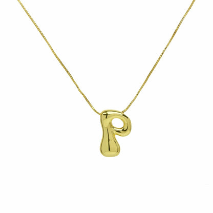 J'ador Paris Necklaces Gold / P Bubble Initial Necklace