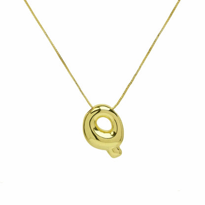 J'ador Paris Necklaces Gold / Q Bubble Initial Necklace