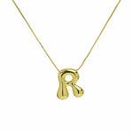 J'ador Paris Necklaces Gold / R Bubble Initial Necklace