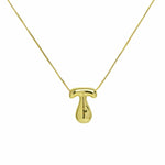 J'ador Paris Necklaces Gold / T Bubble Initial Necklace