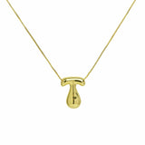 J'ador Paris Necklaces Gold / T Bubble Initial Necklace