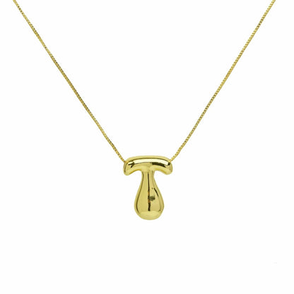 J'ador Paris Necklaces Gold / T Bubble Initial Necklace