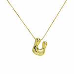 J'ador Paris Necklaces Gold / U Bubble Initial Necklace
